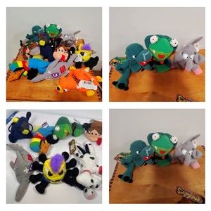 Vintage 1997 Meanies Plush. Entire series 1. Including the Lucky Bunny Rabbit.
